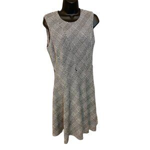 DKNY Plaid Sleeveless A-Line Jumper Dress Sz 8